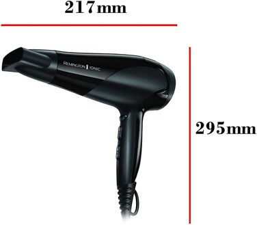 Фен для волосся Remington D3199 з іонізацією та керамічним покриттям, 2200 Вт, білий (дифузор та вузький сопло в комплекті)