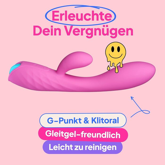 Вібратор для жінок Sinful Rabbit з стимуляцією клітора - водонепроникний та перезаряджуваний G-spot вібратор - секс-іграшка для дорослих, стимуляція G-точки