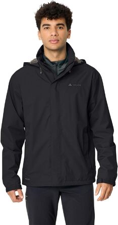 Чоловіча вітро- та водонепроникна куртка VAUDE Escape Light Jacket, дихаюча легка дощовик (4XL, black/deer brown)