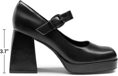 Жіночі туфлі Mary Jane Dream Pairs, чорні, екошкіра (PU), розмір 38 EU