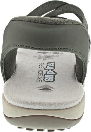 Жіночі сандалії Skechers Reggae Slim Stretch Flex Hands Free Slip-Ins, оливковий в'язаний текстиль, розмір 35 EU