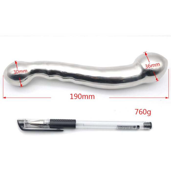 Анальний масажер з нержавіючої сталі з подвійним боком, стимулятор G-точки, масажер для простати, анальний плагін для жінок та чоловіків