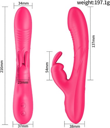 Вібратор для жінок Klitoris та G-точка, Rabbit Silikon, 10 режимів, для пар, реалістичний секс-іграшка, рожевий