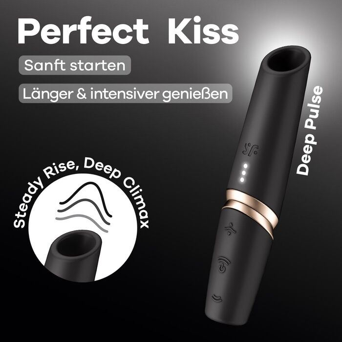 Вібратор Satisfyer Perfect Kiss для жінок | Інтимна іграшка для дорослих | Стимуляція клітора | Вібратор для сексуального задоволення | Інструменти жіночого велнесу