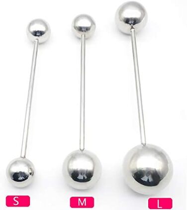 Анальний масажер ScreaAss з нержавіючої сталі з подвійним наконечником, кулі, дildo, для чоловіків та жінок, 38/50/63 мм, стимулятор G-точки, масажер простати