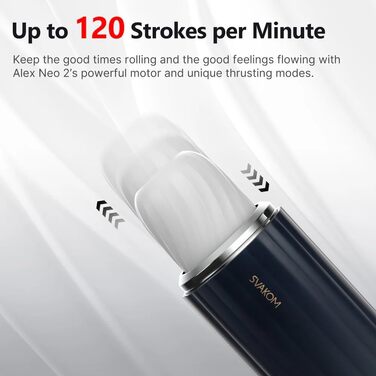 SVAKOM Alex Neo 2 - Електричний мастурбатор для чоловіків з 7 режимами та функцією масажу, преміум-якість
