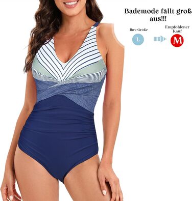 Спортивний купальник для жінок: одноцільний, з високою талією, push-up, синій (40)