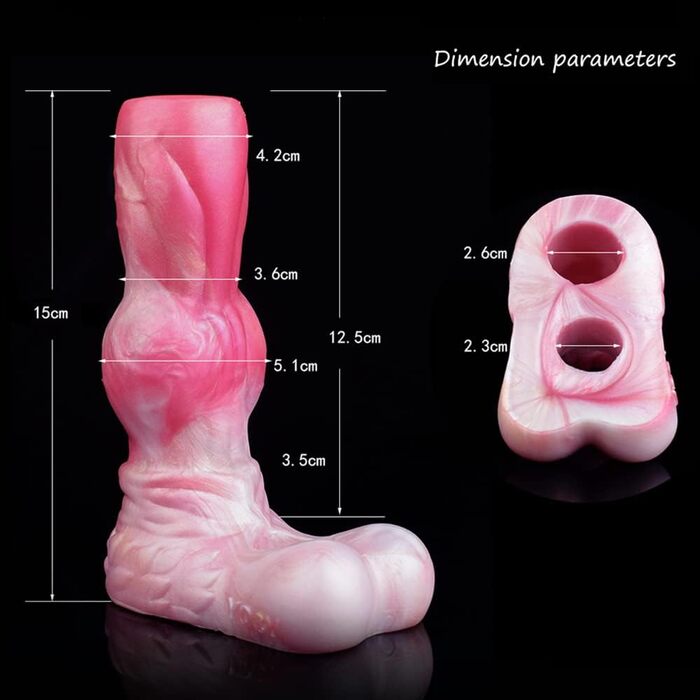 Реалістичний дилдо-манжета для чоловіків Jixaxe: збільшення, затримка еякуляції, з рідкого силікону