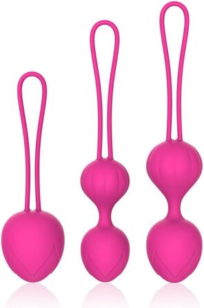 Силіконовий кегель-м'яч для жінок - 3 шт. (Вишневий)