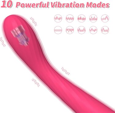 Вібратор для жінок G-Spot Dildo Rabbit Vibrator з 10 режимами вібрації, рожевий