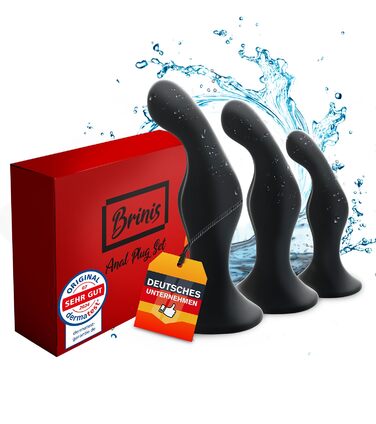 Набір анальних пробок 3 шт. преміум якості з гіпоалергенного силікону для чоловіків та жінок, вібратор для стимуляції, для початківців та досвідчених