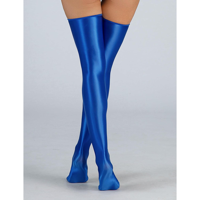 Чорні панчохи-сітки Overknees FEOYA, еластичні, глянцеві, для танців та вечірок