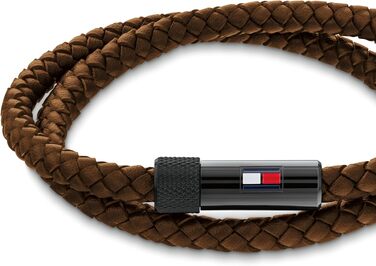Чоловічий шкіряний браслет Tommy Hilfiger з магнітною застібкою, коричневий