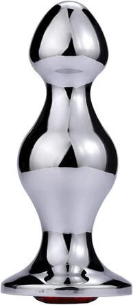 Анальний плаг з нержавіючої сталі з кристалом для стимуляції простати - для жінок, чоловіків, пар