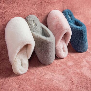 Жіночі домашні капці Snug Leaves з штучним хутром та ефектом пам'яті Memory Foam, рожеві, розмір 42/43 EU