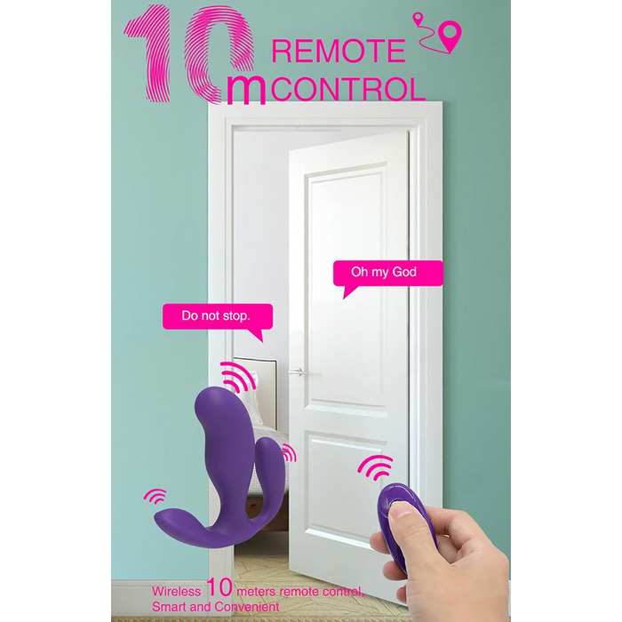 Вібратор-стимулятор для жінок 3-в-1 з 7 режимами та пультом керування, JFRong. Для клітора, G-точки та анусу. Масажер простати, тихий, для пар.