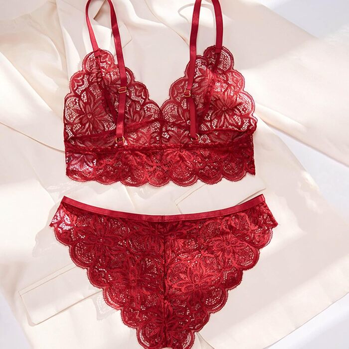 Жіноча нічна сорочка babydoll з V-подібним вирізом, Tanga, червона (C2-red, S)