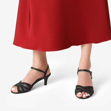 Жіночі туфлі-човники Dream Pairs на низьких підборах, чорні, розмір 37 EU