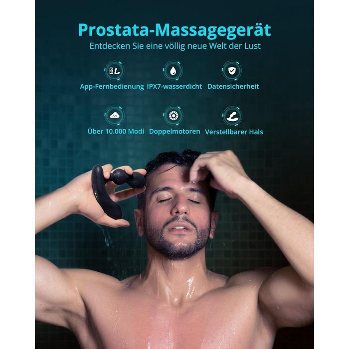 Lovense Edge 2: чоловічий анаплаг з пультом керування, вібрація простати, Bluetooth, 10000+ режимів, іграшки для дорослих