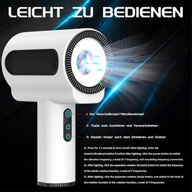 Масажер для чоловіків з телескопічною головкою, 5-позиційний, 7-вібраційний, інноваційний подвійний дизайн