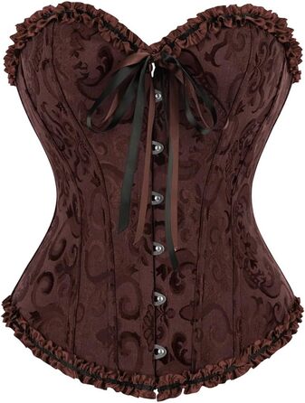 Корсет-топ Florales з квітковим принтом для жінок Plus Size (4XL, фіолетовий, коричневий)