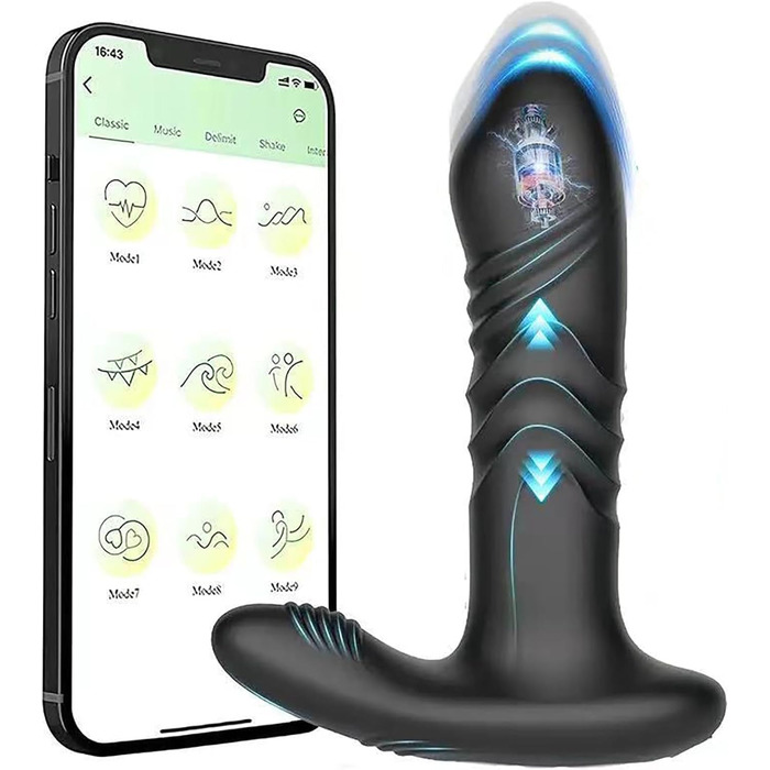 Вібратор-дилда для G-точки та клітора, 9 режимів, функція удару, з пультом дистанційного керування, анальний плагін, для жінок, пар та чоловіків
