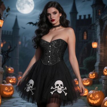 Жіночий топ VONMELLI Butier Korett з мереживом, чорний, розмір M