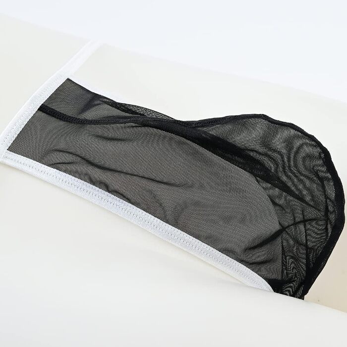 Чоловіча прозора трусика-стрінги BIATWOWR - чорний колір, розмір XL. Зручні, дихаючі, з м'якого матеріалу.