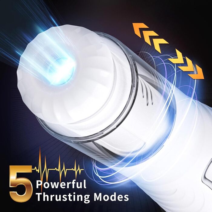 Мастубатор з телескопічною функцією, 3D силікон, для дорослих