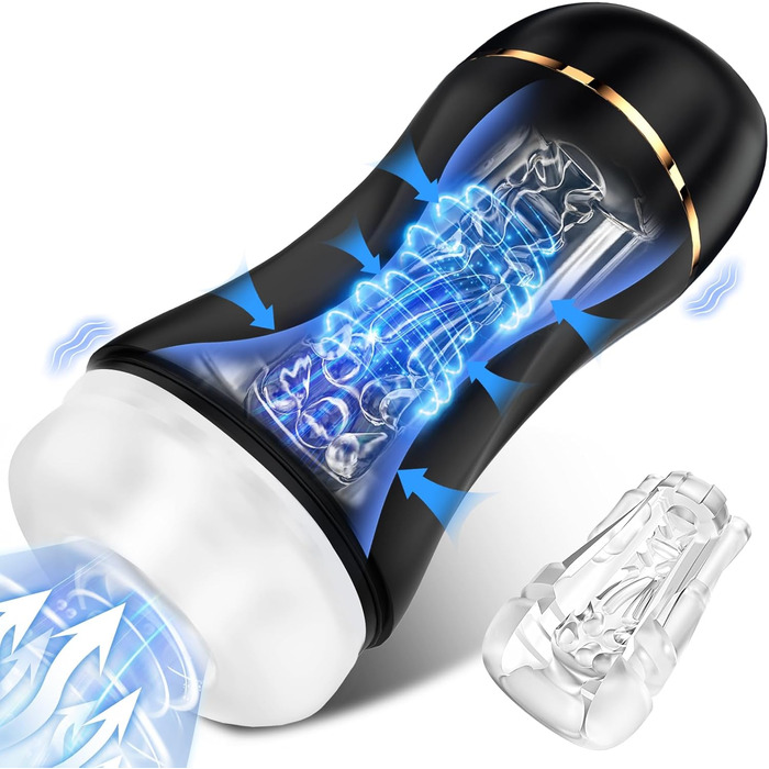 Електричний мастурбатор для чоловіків з 10 рівнями потужності та вібрацією, преміум-якість