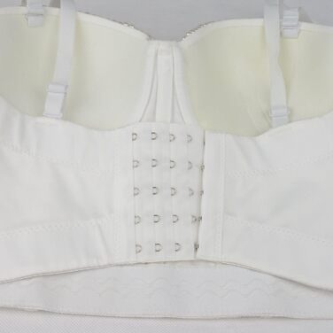 Ефектний корсет-топ Ellacci з перлами для вечірок та клубів, білий