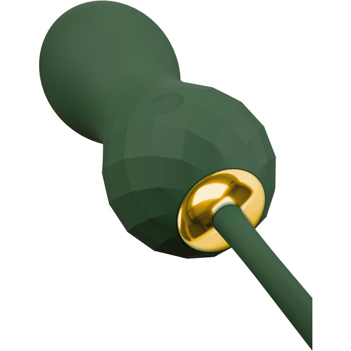 Вібратор для інтимної зони Emerald Love Luxurious Rabbit Grün/Gold, 3,0-4,1 см (Liebeskugeln)