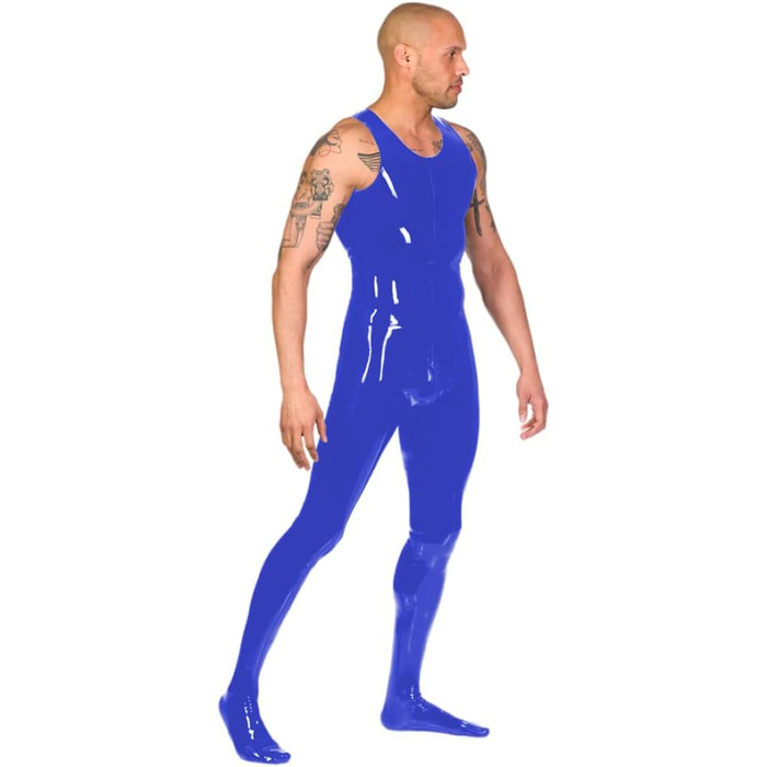 Костюм для чоловіків JQYTEN, фетиш-костюм з штучної шкіри, комбінезон, PVC, розмір S-7XL, чорний