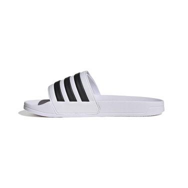 Чоловічі тапочки-шльопанці adidas Adilette Shower Velcro білі з чорним (розмір 46 EU)