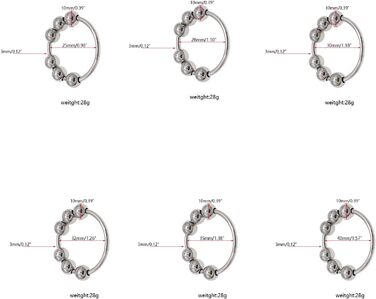 Набір з 6 сталевих кільців для пеніса з кульками, сталевий, для дорослих, секс-іграшка