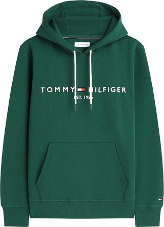 Чоловічий худі Tommy Hilfiger з капюшоном та логотипом Toy Logo, колір Street Green, розмір XL