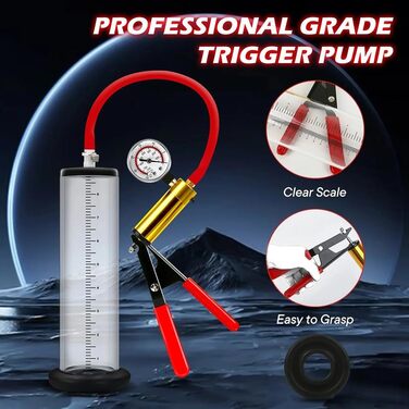 Набір пеніс-помп Kuaecr з 4 розмірів з силіконовим з'єднувачем, ручна вакуумна помпа для чоловіків, збільшення статевого члена, покращення ерекції, допомога при імпотенції