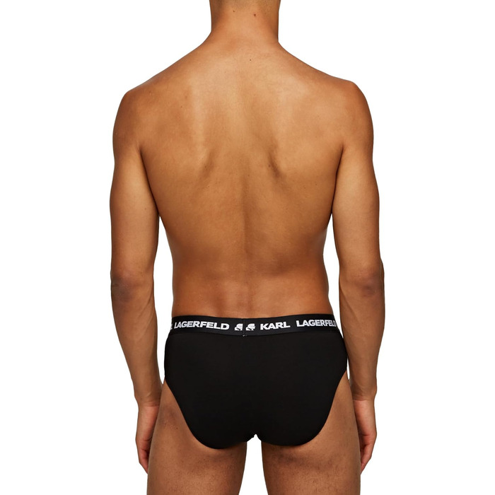 Чоловіча футболка Karl Lagerfeld з логотипом (X3), чорна (S, чорний/білий/сірий)