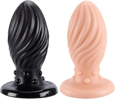 Анальний вібратор AMZABEE з спіральною масажною текстурою 