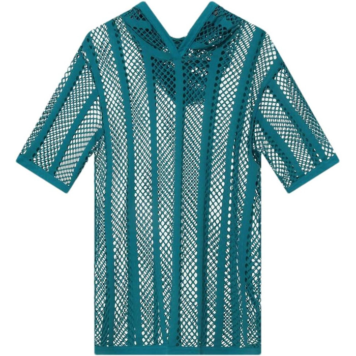 Чоловіча футболка з сітки, прозора, з короткими рукавами та капюшоном, стильна, спортивна, блакитна