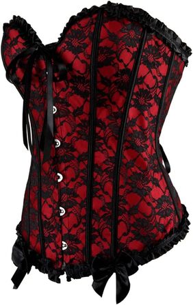 Корсетна корсаж Grebrafan для жінок (48-50, червоний)