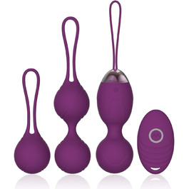 Тренувальні кулі для вагіни (кільця Кегеля) з медичного силікону для контролю сечовипускання та зміцнення м'язів тазу, фіолетові