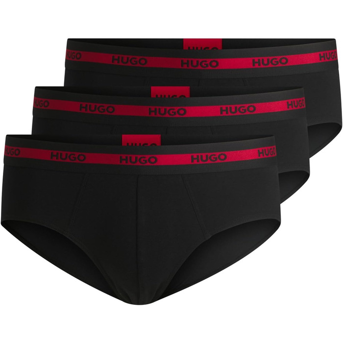 Чоловічі труси Hugo (XL, чорний) з логотипом Triple Planet, 3 шт. з бавовни