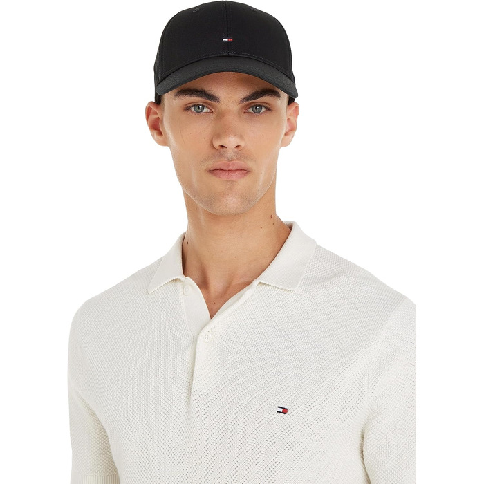 Чоловіча кепка Tommy Hilfiger One Size, чорна (Flag Black)
