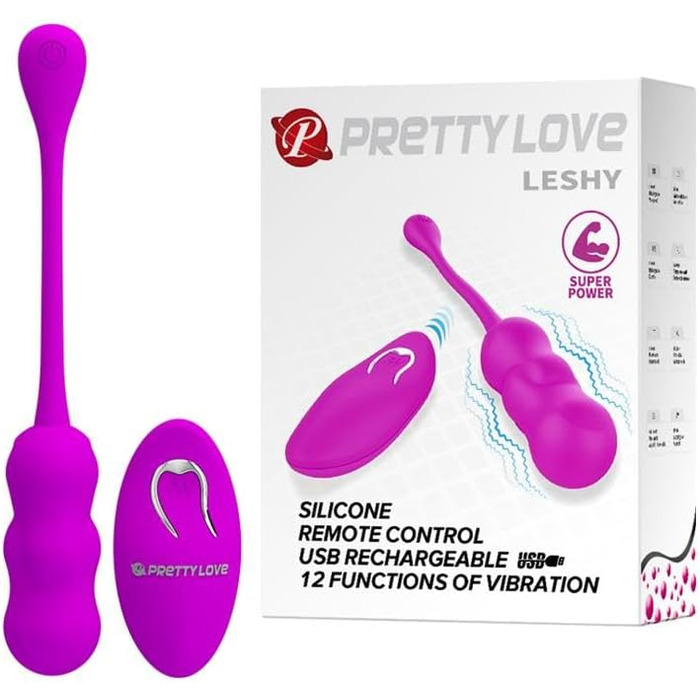 Pretty Love Leshy Вібруюче яйце з пультом дистанційного керування, Рожевий, 2,8x18,6 см