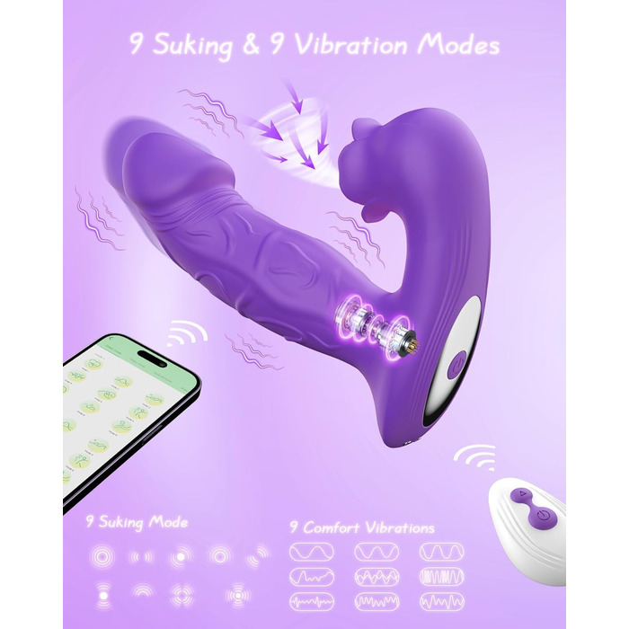 Набір вібраторів для жінок, вібратор клітора та G-точки, 9 режимів, 9 рівнів інтенсивності, пульт дистанційного керування, водонепроникний, тихий, секс-іграшка для пар