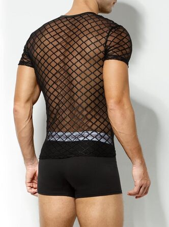 Футболка з короткими рукавами Casey Kevin Herren, сітка, мережа, чорний XL