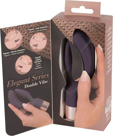 You2Toys Elegant Vibrator Double Vibe - вібратор Double Vibe Elegant від You2Toys, двофазний вібратор для жінок та пар, 10 режимів вібрації, фіолетовий/рожеве золото