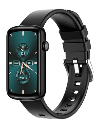 Смарт-годинник для жінок 1.47'' Fitness Tracker: моніторинг пульсу, SpO2, сну, крокомір, відстеження менструального циклу, сповіщення дзвінків та WhatsApp, сумісний з Android та iOS, чорний