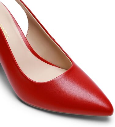 Жіночі туфлі-човники Dream Pairs з відкритим каблуком (Slingback), червоні, розмір 40.5 EU